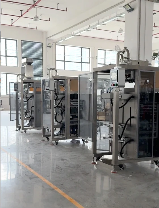 Multi-lane packaging machines in the assembly workshop